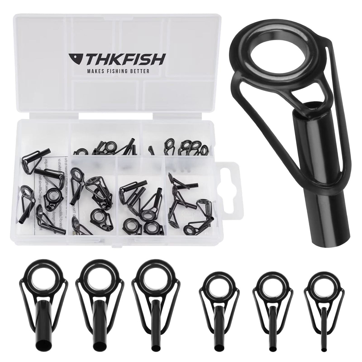 THKFISH rod tip repair kit with stainless steel frame for durable guides.