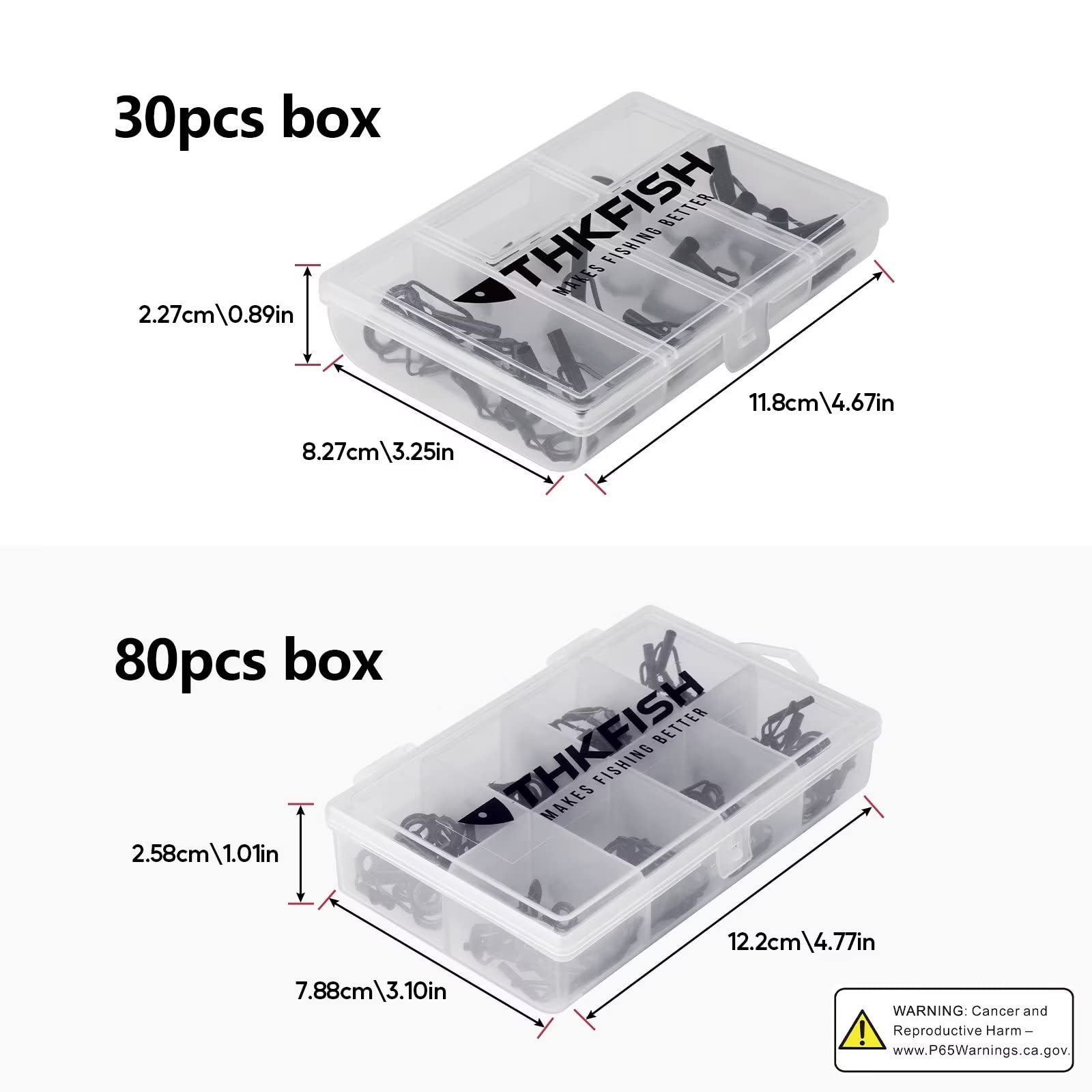 THKFISH rod tip repair kit stored securely in box.
