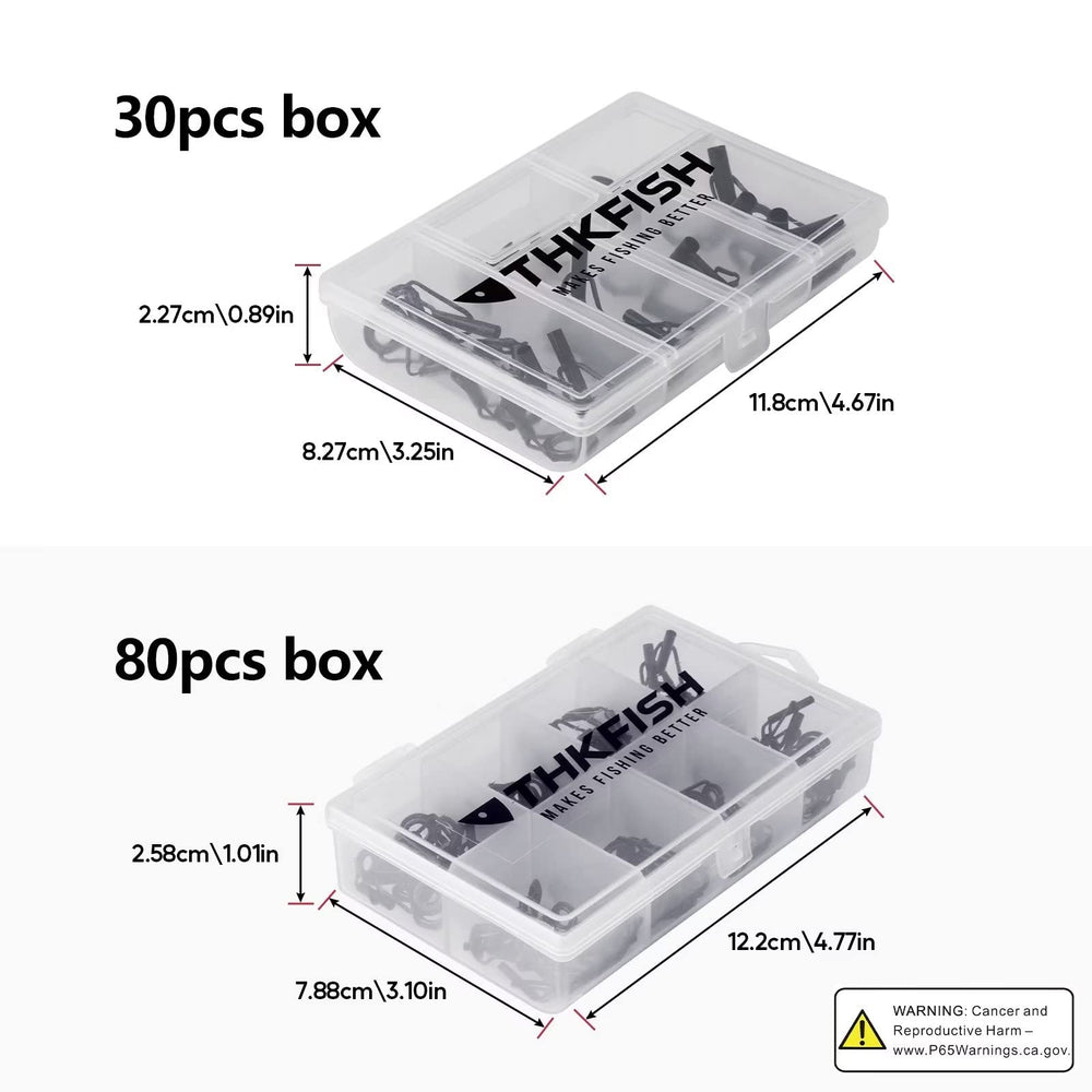 THKFISH rod tip repair kit stored securely in box.