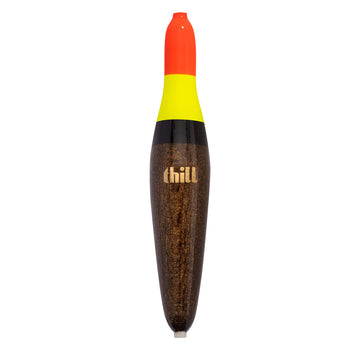 Thill Center Slider Float in red-yellow-black with high visibility for river jigging.
