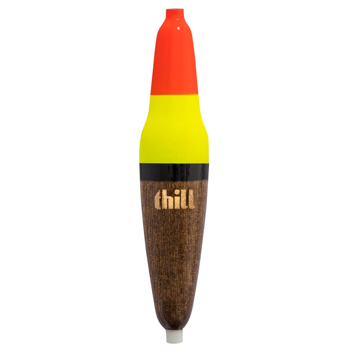 Thill Center Slider Float in red, yellow, and black boosts visibility for river jigging