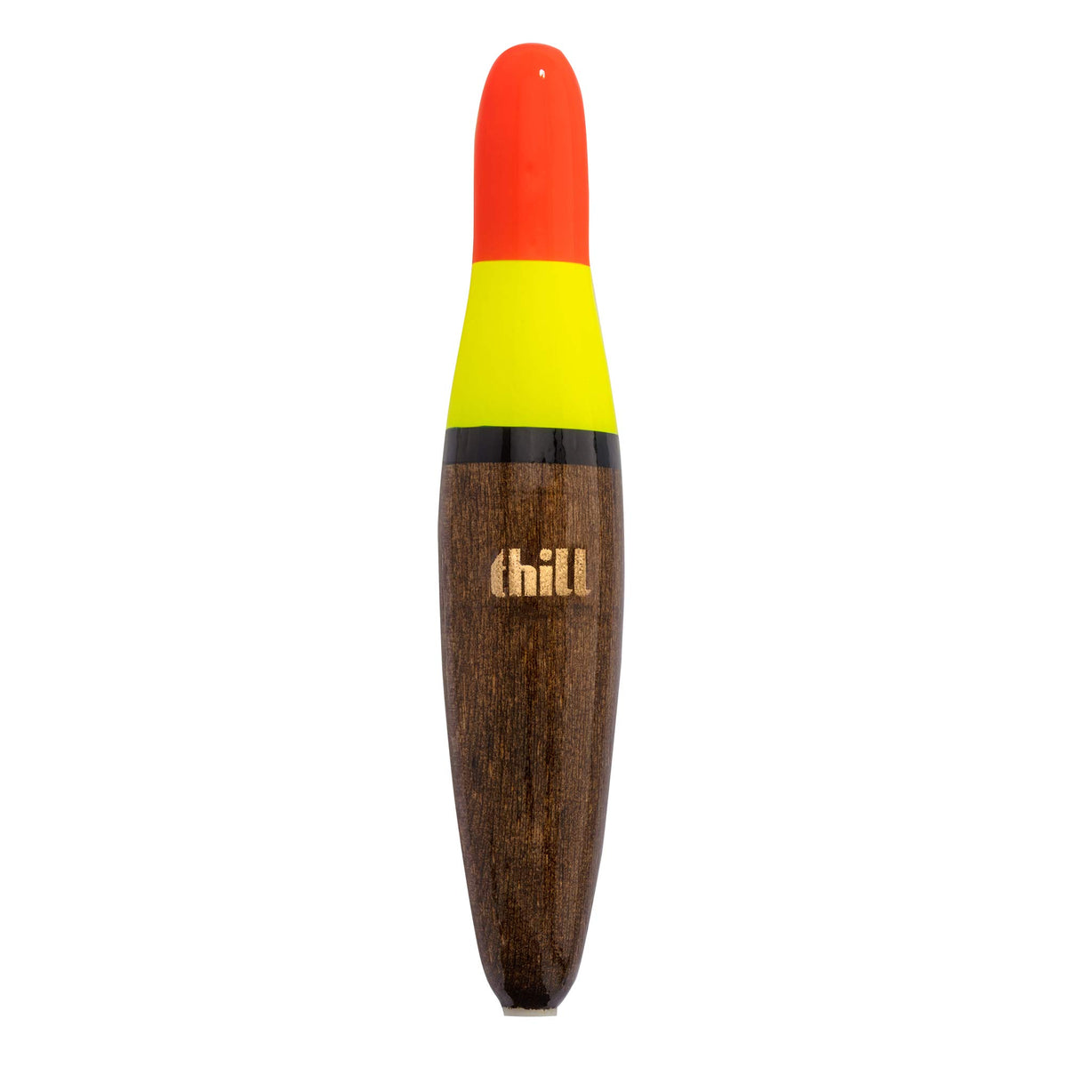 Thill Center Slider Float in red-yellow-black for versatile river and lake jigging.