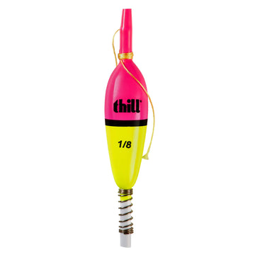 Thill Crappie Cork slip float in red and yellow detects subtle bites
