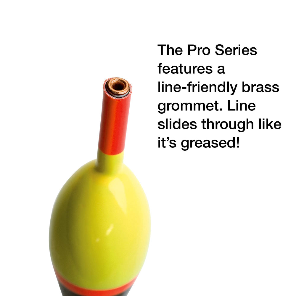 Thill Floats Pro Series top in yellow and orange boosts water visibility for quick tracking