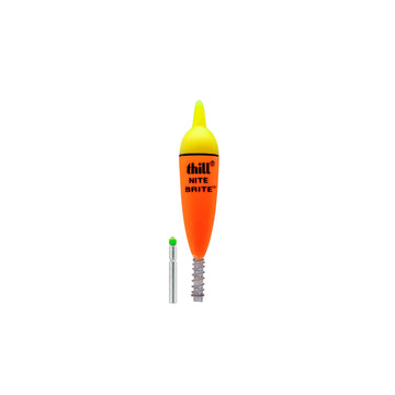 Thill Nite Brite green 4in float glows bright for night fishing.