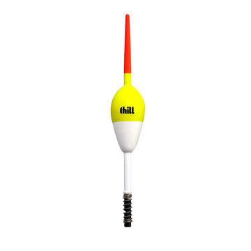 Thill oval spring float 7/8 inch with high-visibility top aids bite detection.