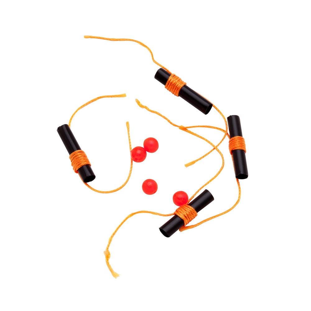 Thill Premium Bobber Stops in fluorescent orange boost visibility for accurate fishing.