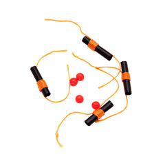 Thill Premium Bobber Stops in fluorescent orange boost visibility for accurate fishing.