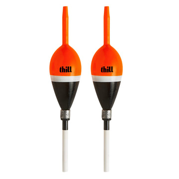 Thill Premium Weighted Floats oval slip in orange for easy bite detection
