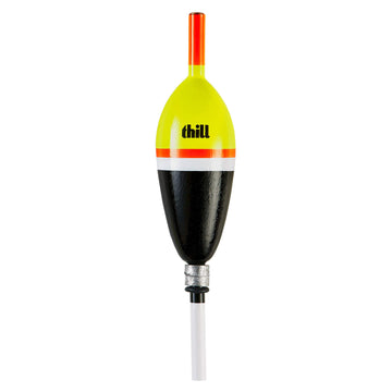 Thill Pro Series Slip Float with yellow top improves visibility for easy strike detection.