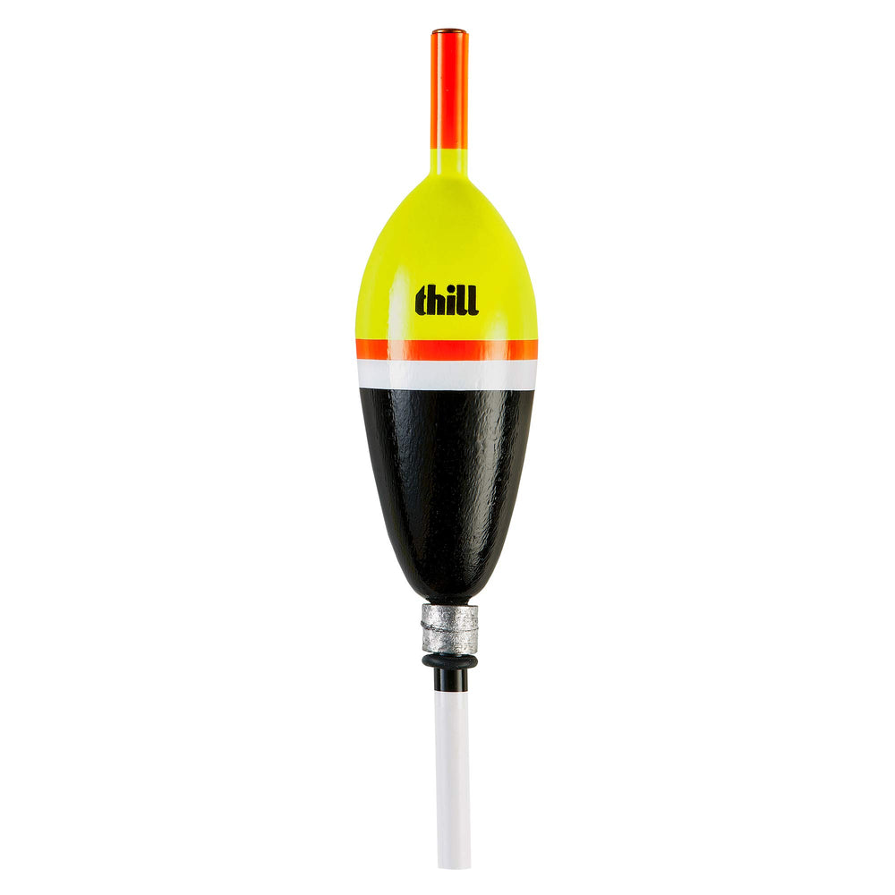 Thill Pro Series Slip Float with yellow top improves visibility for easy strike detection.
