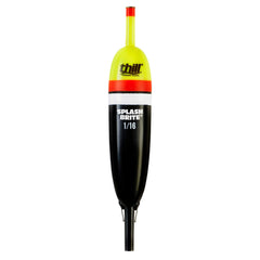 Thill Splash Brite lighted bobber with center slider activates on water contact for easy bite detection
