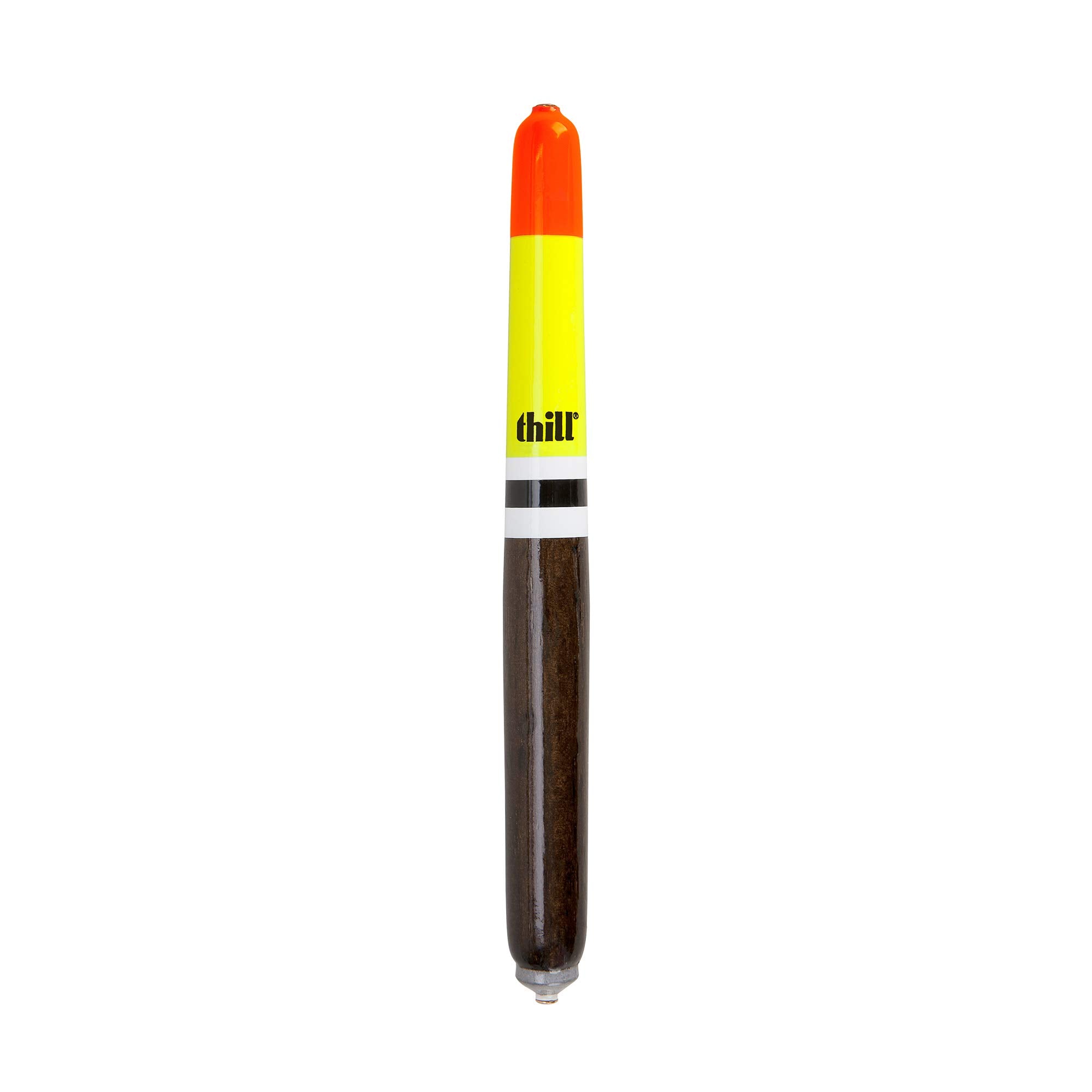 Thill weighted 7-inch brown balsa pole float designed for long-distance casting