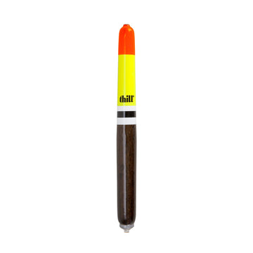 Thill weighted 7-inch brown balsa pole float designed for long-distance casting