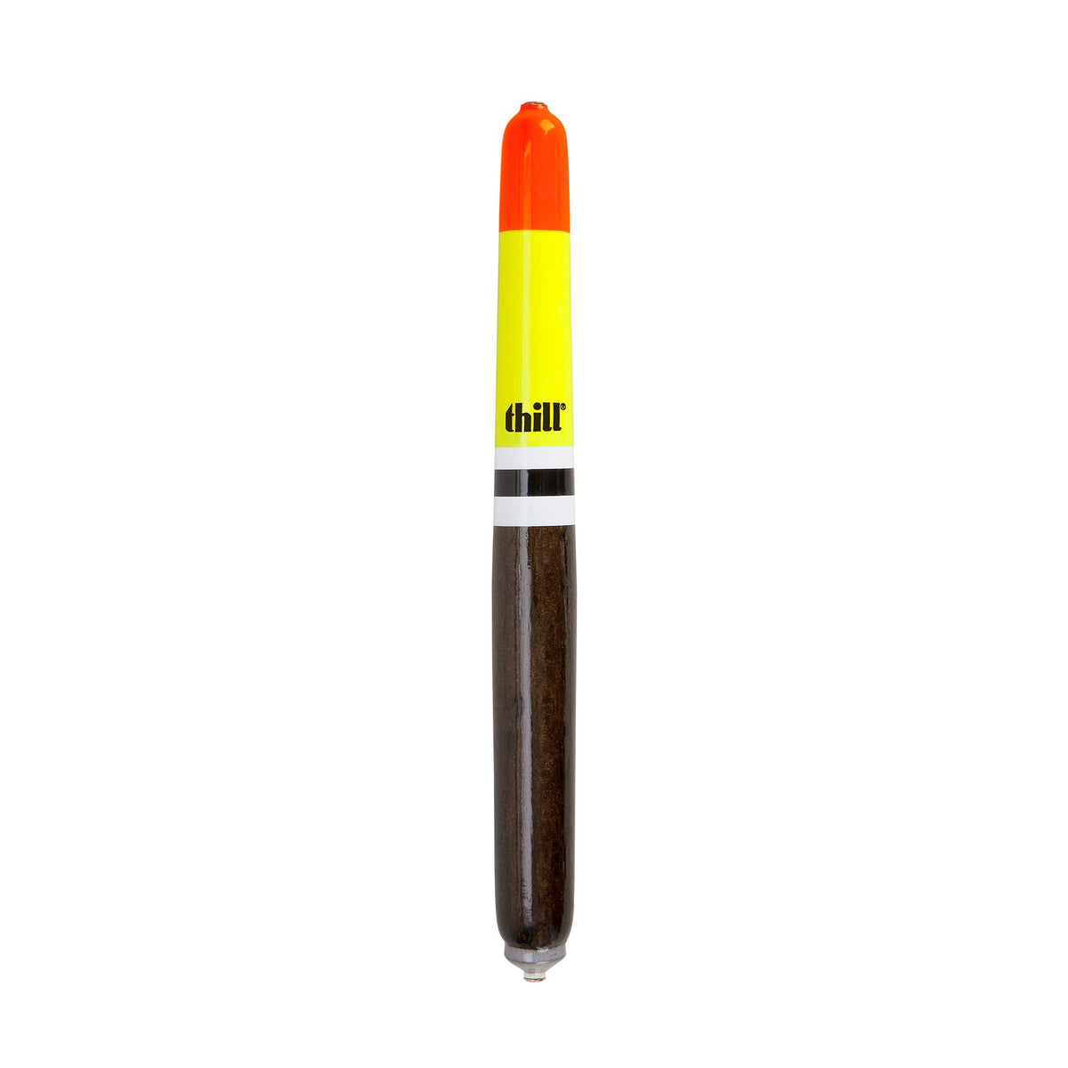 Thill weighted 7-inch brown balsa pole float designed for long-distance casting
