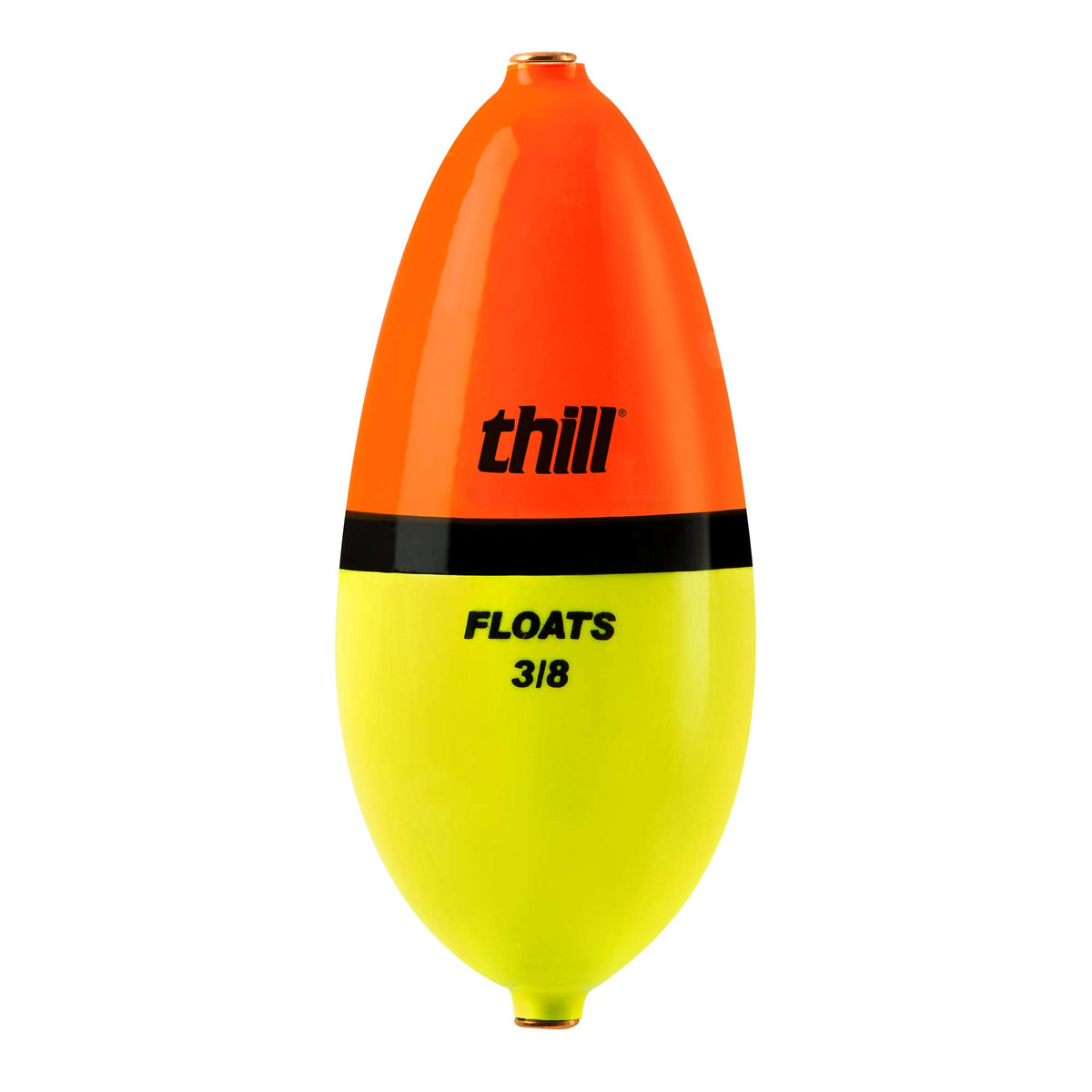 Thill Wobble Bobber for long-distance casting with orange and chartreuse visibility.