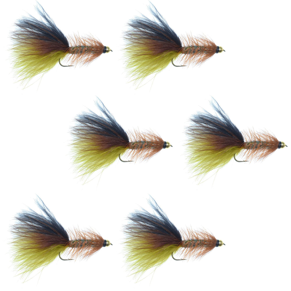 Thin Mint Bead Head Woolly Bugger streamer fly pattern close-up 1