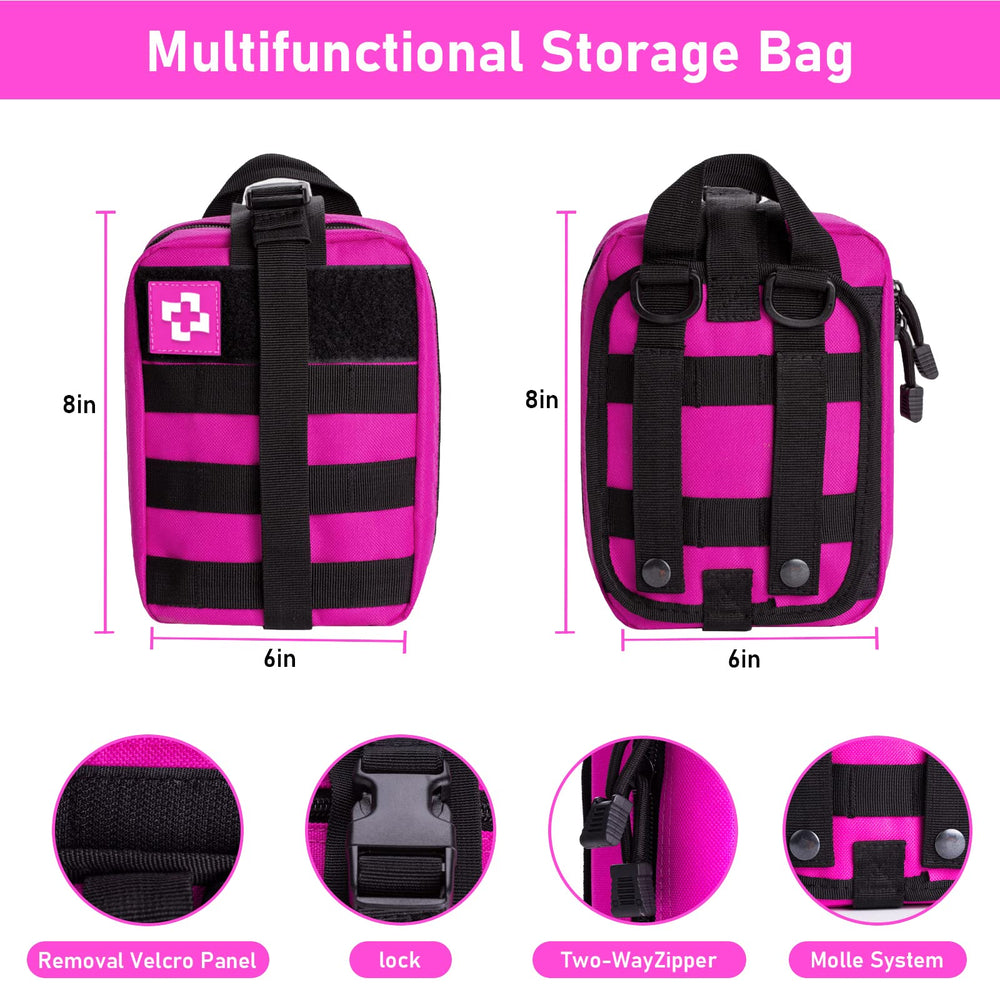 ThinkLearn pink survival kit survival knife for essential tasks on trails.