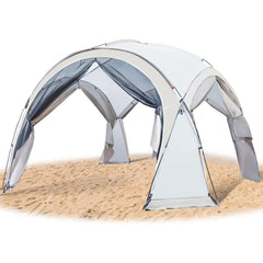 Thinlute large beach canopy front view, spacious shade for family outings