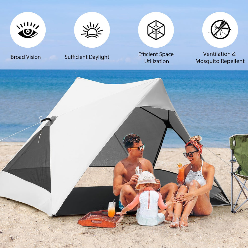 Thinlute Pop Up Beach Tent portable cabana for family outings.