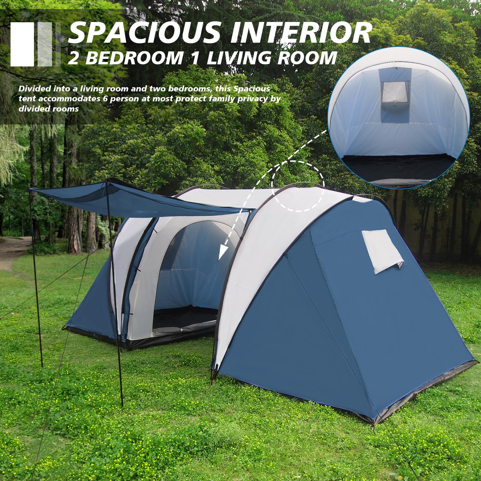 Thinlute tent sturdy fiberglass poles ensuring stable setup
