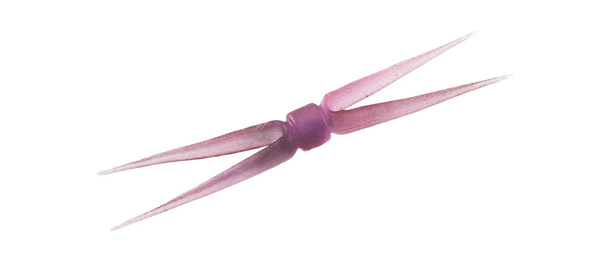 13 FISHING Tetrad Purple Rain panfish plastics ideal for jigging bites.