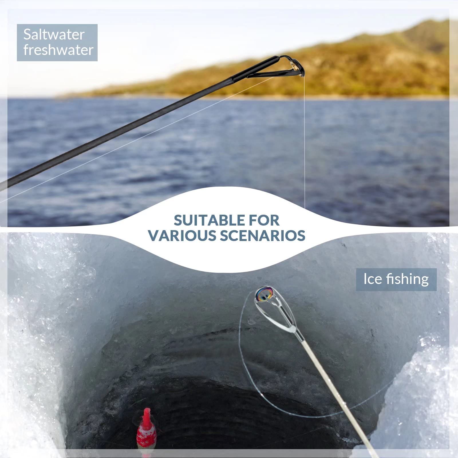 Inside diameter sizes for rod tips