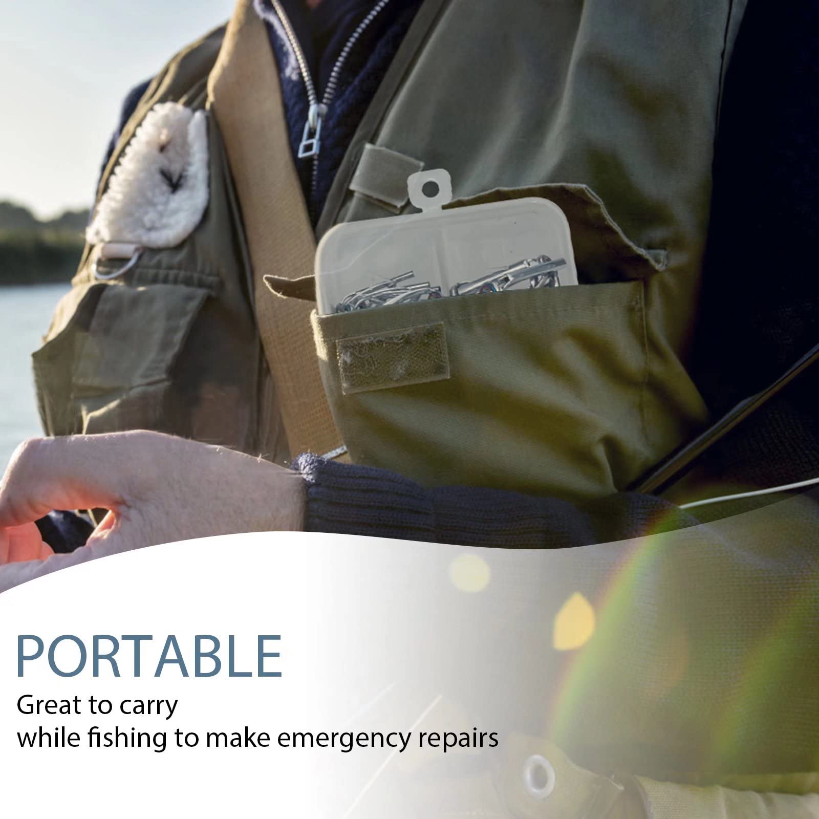 Colorful ceramic rings on rod tips