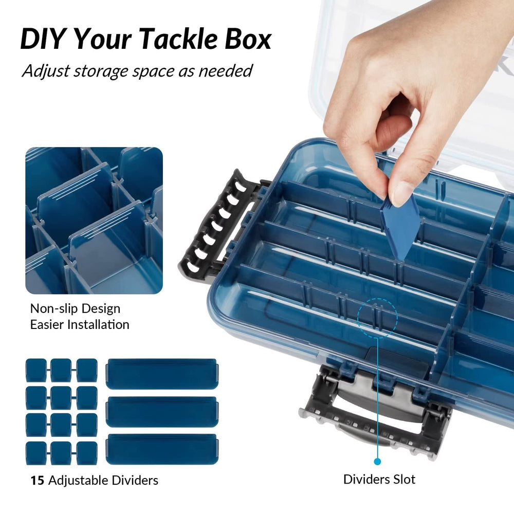 THKFISH 3600 tackle box cam action latches ensure secure closure
