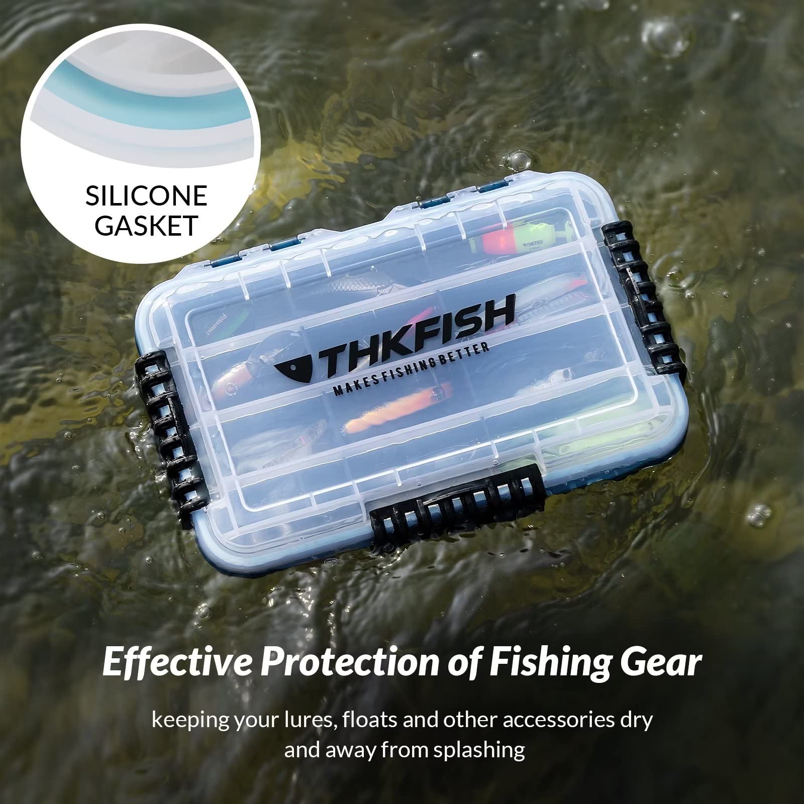 THKFISH 3600 tackle box removable dividers customize compartments