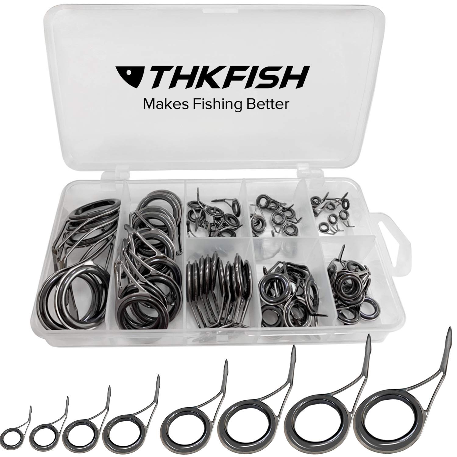 THKFISH 75-piece rod guide repair kit box