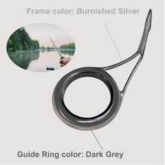 Ceramic ring rod guides with stainless steel frames