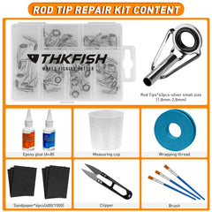 Rod tips in 6 sizes with stainless steel frames