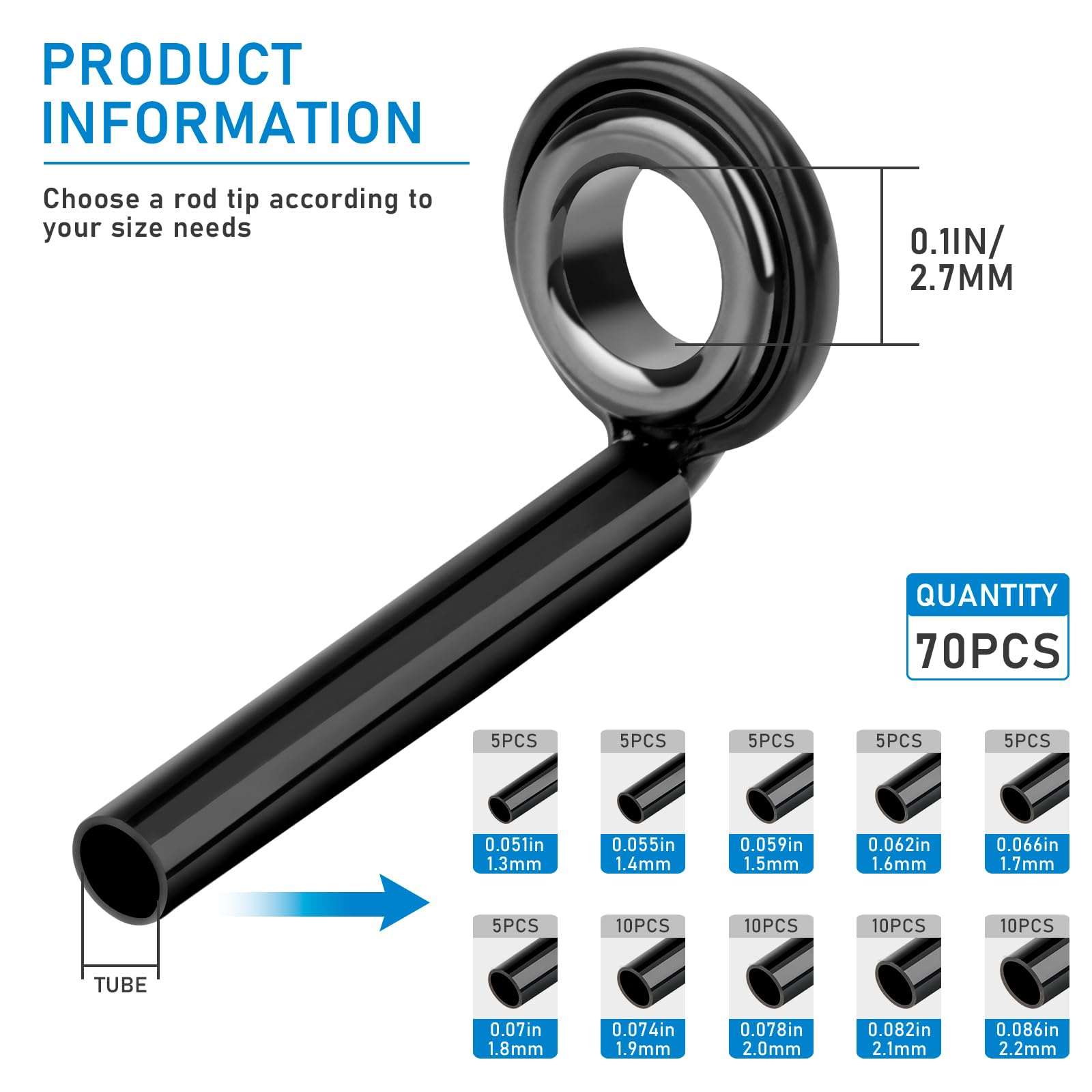 1.9mm inner diameter rod tip – 10 pieces