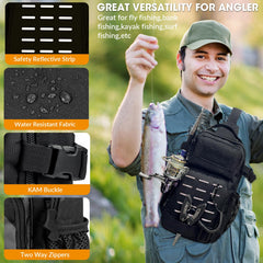 THKFISH waterproof fishing-tackle bag shields gear from splashes during rainy days.
