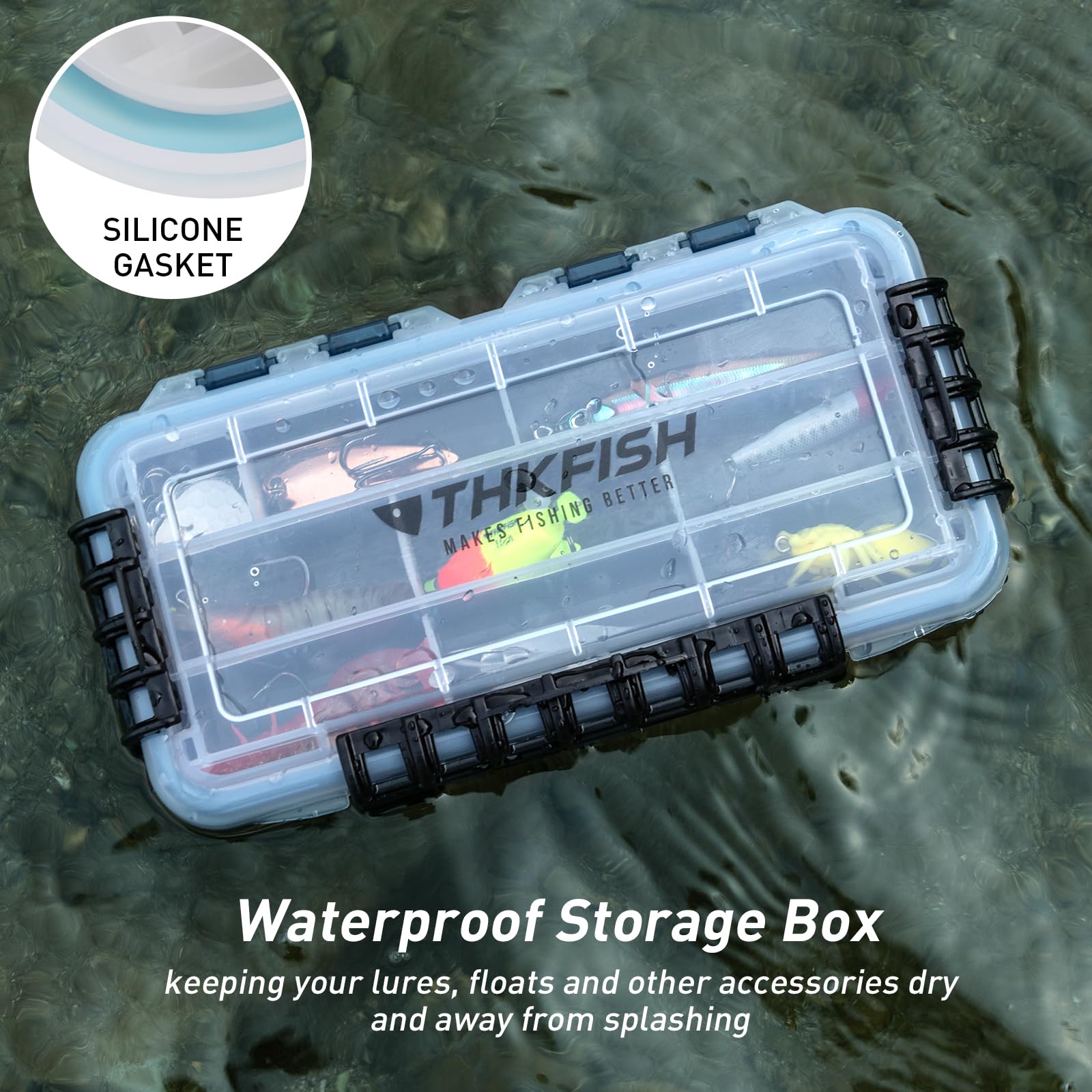 Three cam-action latches for a tight seal