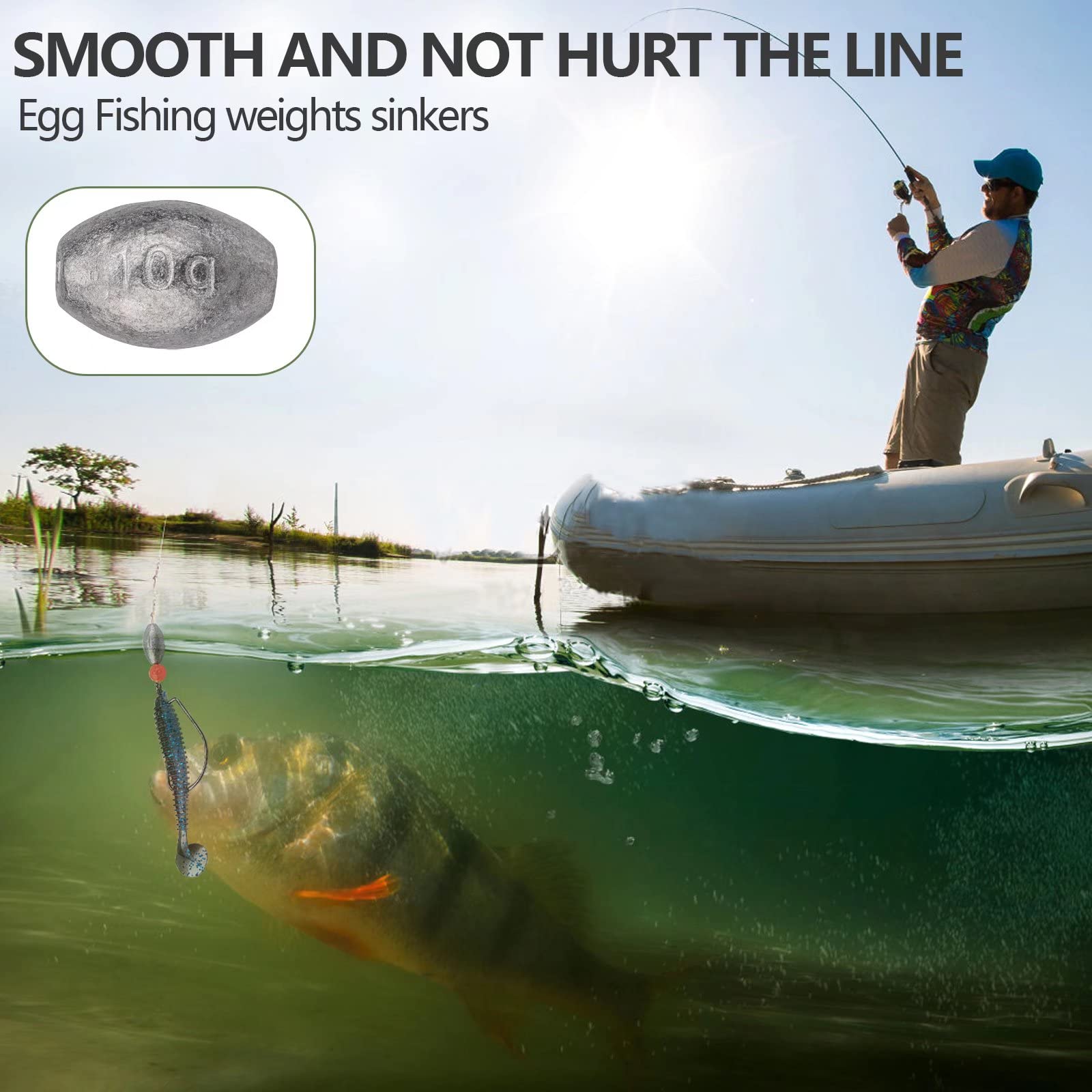 Carolina rig components including weights, beads, swivels and hooks