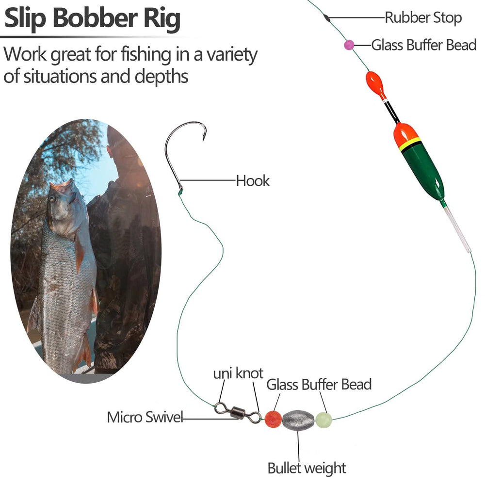 Bass fishing tackle kit with assorted hooks, weights and swivels