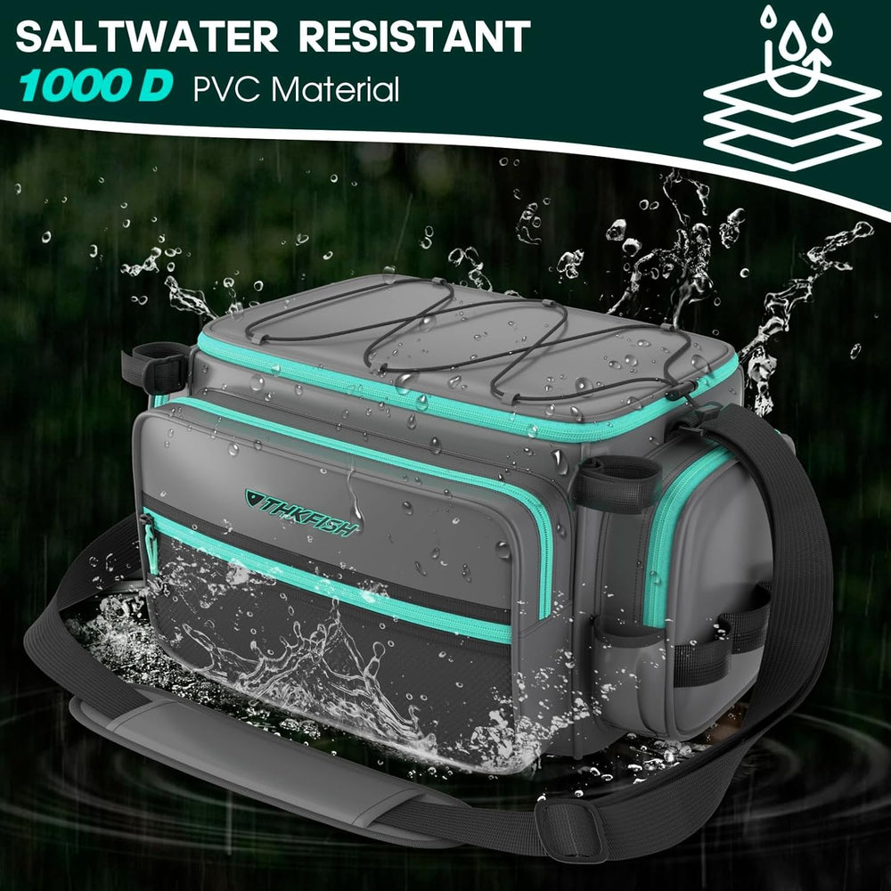 Interior of THKFISH tackle bag with compartments