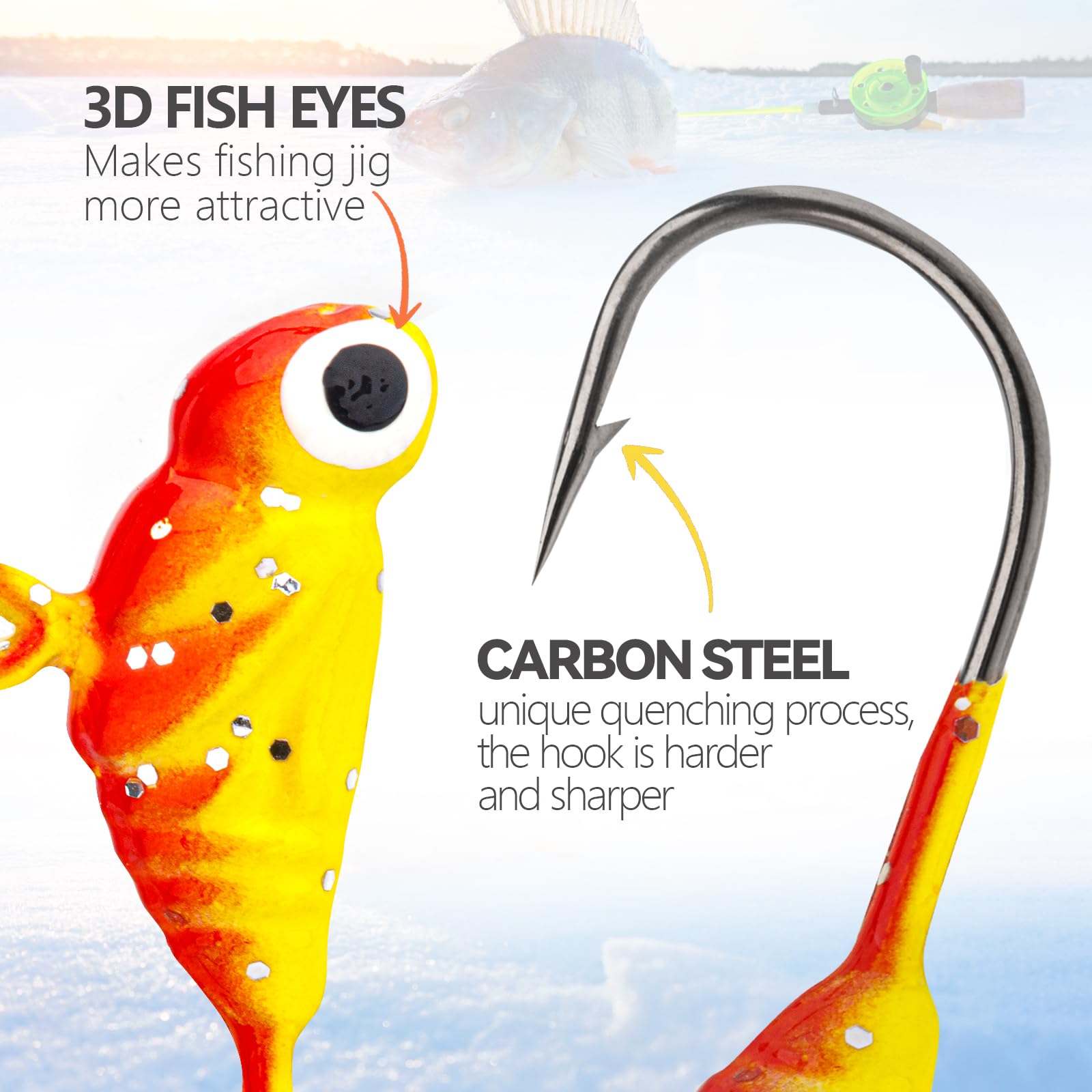 THKFISH diamond head reflections boost visibility in dim conditions.