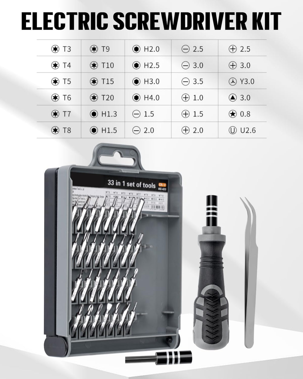 THKFISH 28-in-1 manual screwdriver set ready for precise assembly.