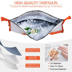 THKFISH cooler bag closed view highlighting leak-resistant build and secure storage