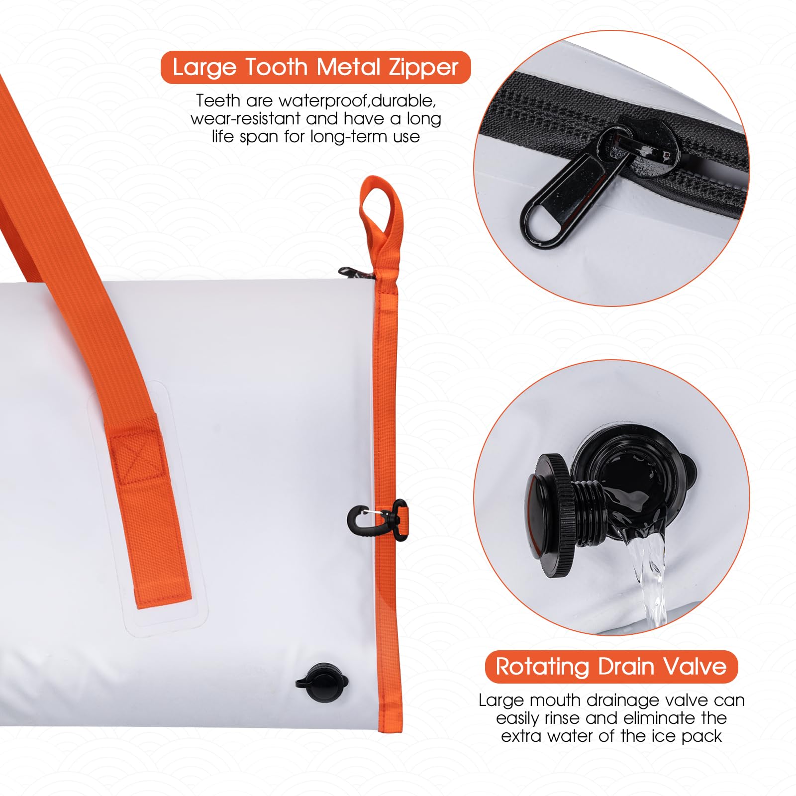 THKFISH durable waterproof material emphasizes rugged use on boats and lakes
