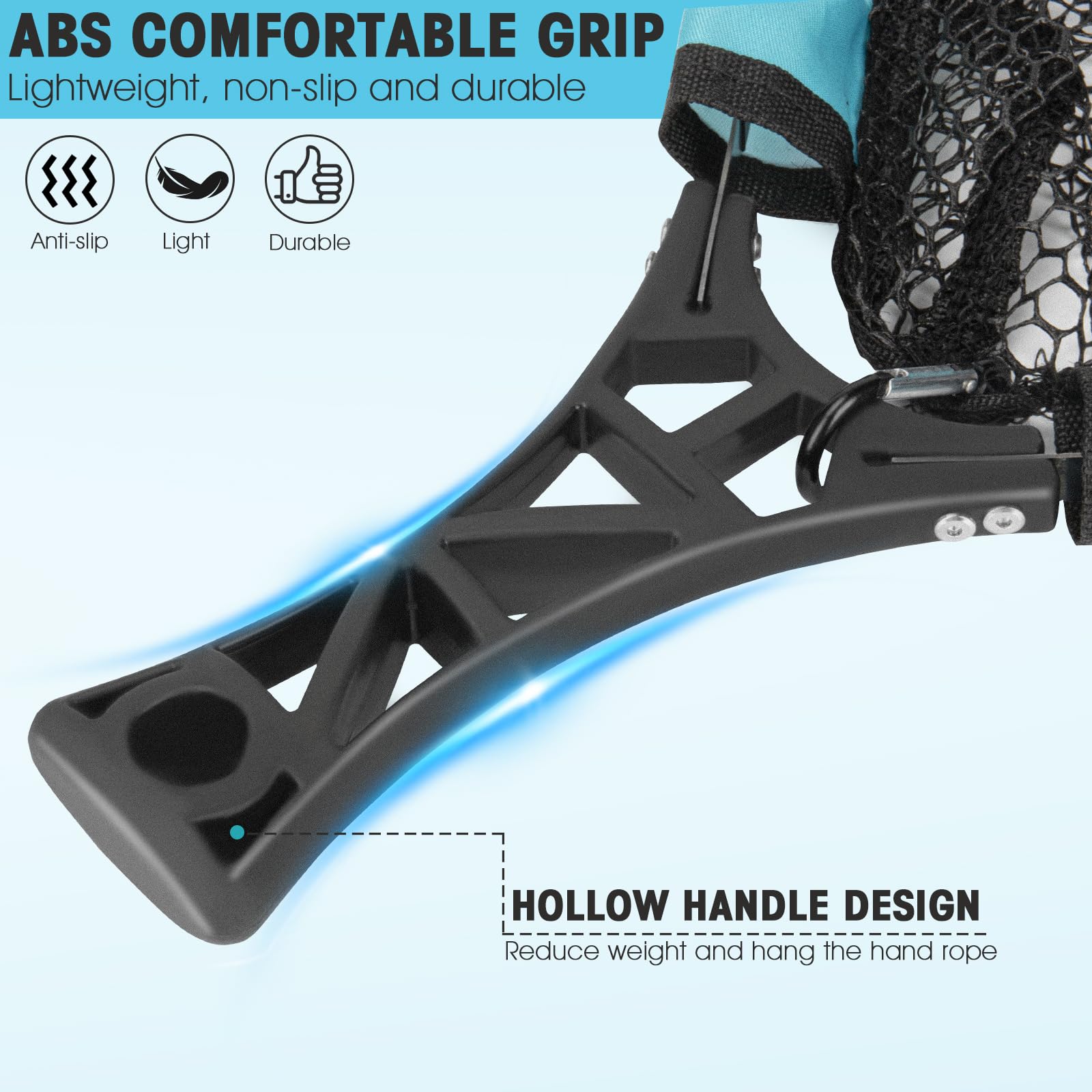 Rubber-coated mesh trout net for safe catch and release