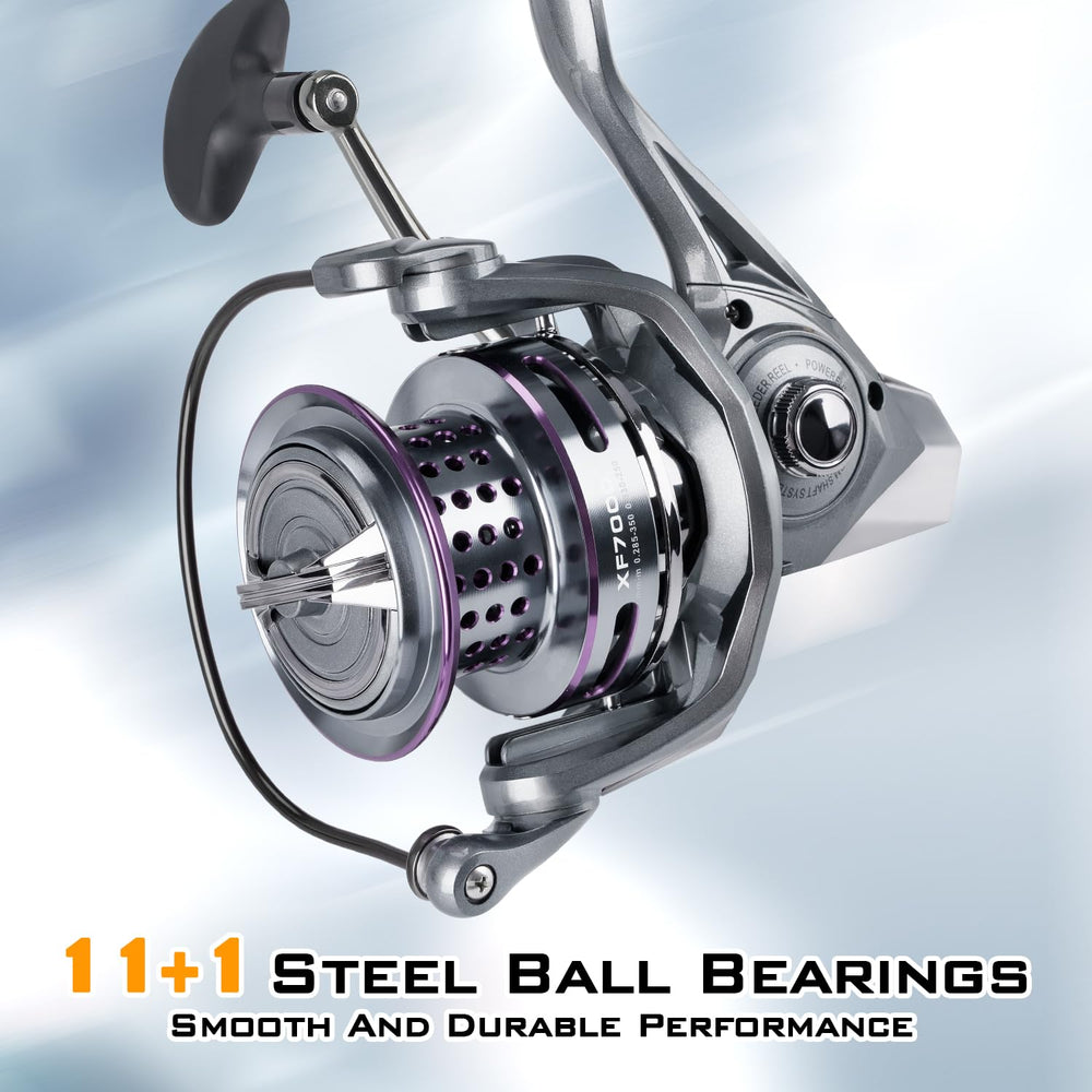 THKFISH 7000 reel drag action demonstrates smooth control during big fish fights.