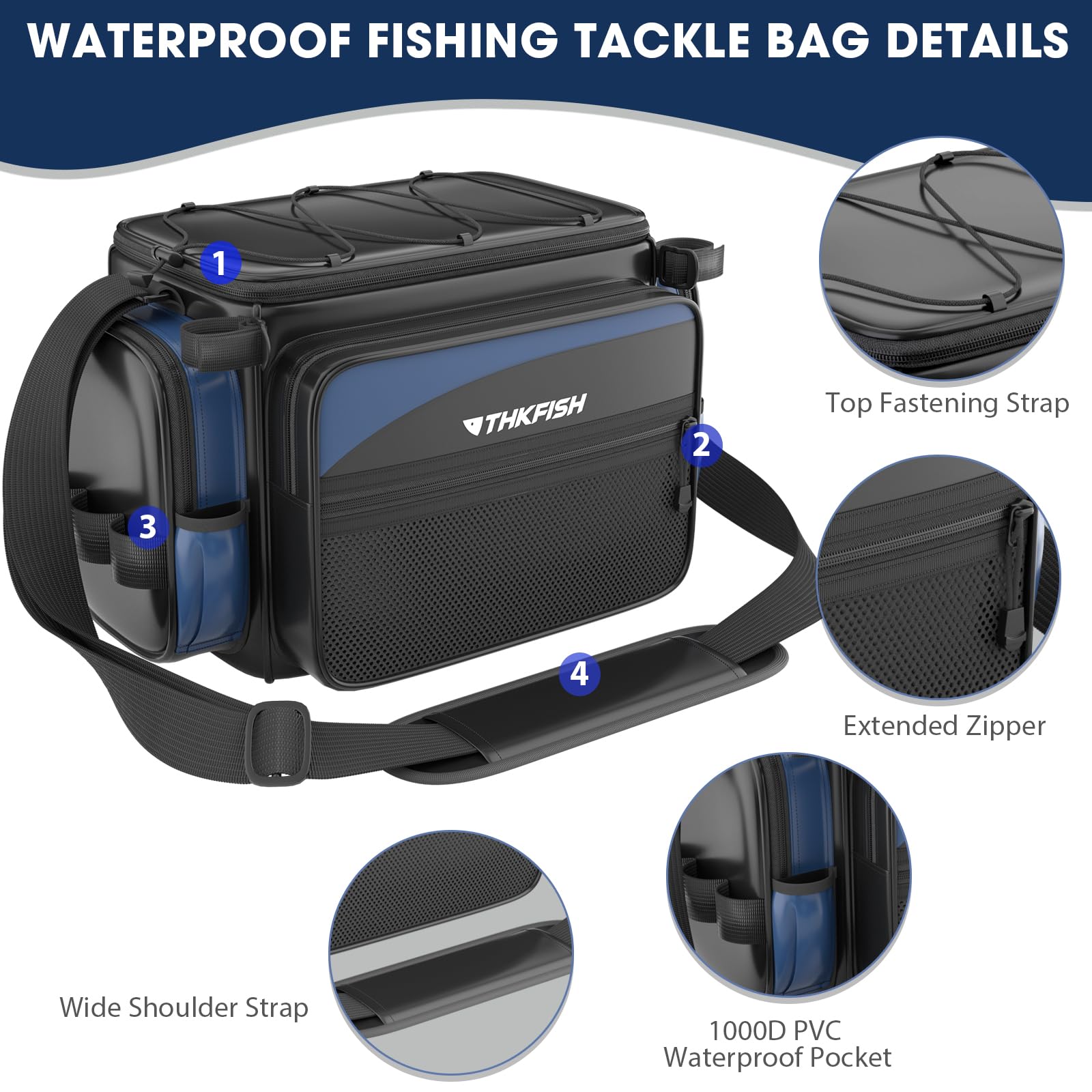 Padded shoulder strap and handles for comfortable carrying.