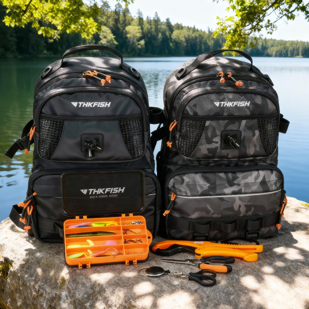 THKFISH two-way tackle box and backpack setup enables quick tool access