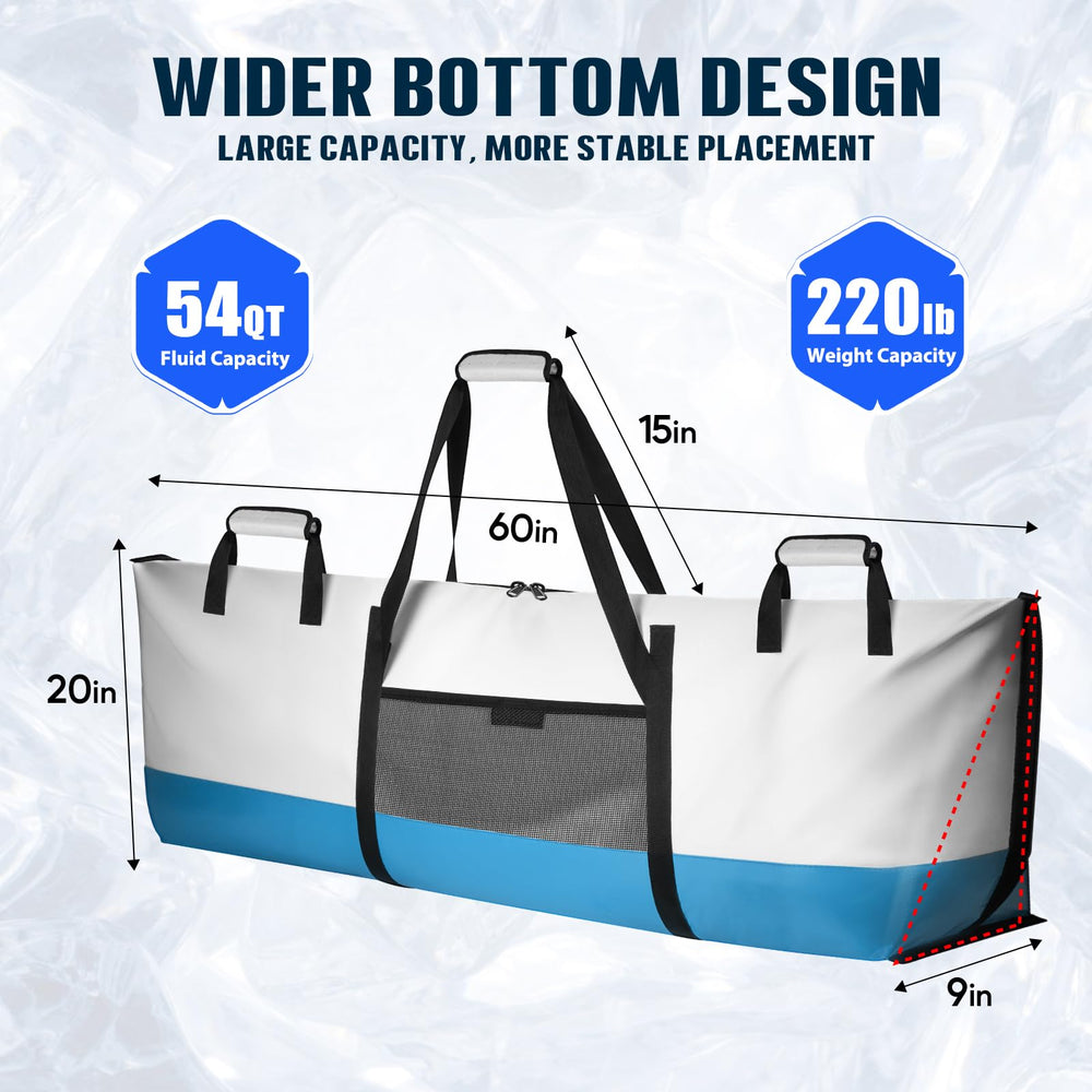 THKFISH fish cooler bag drain valve for easy cleanup.