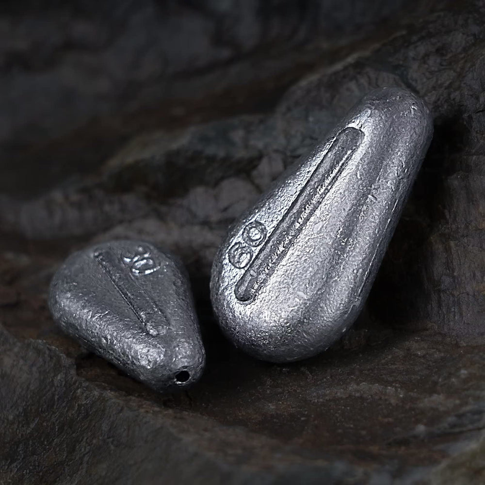 8 size options from 1oz to 4.2oz for no-roll inline sinkers