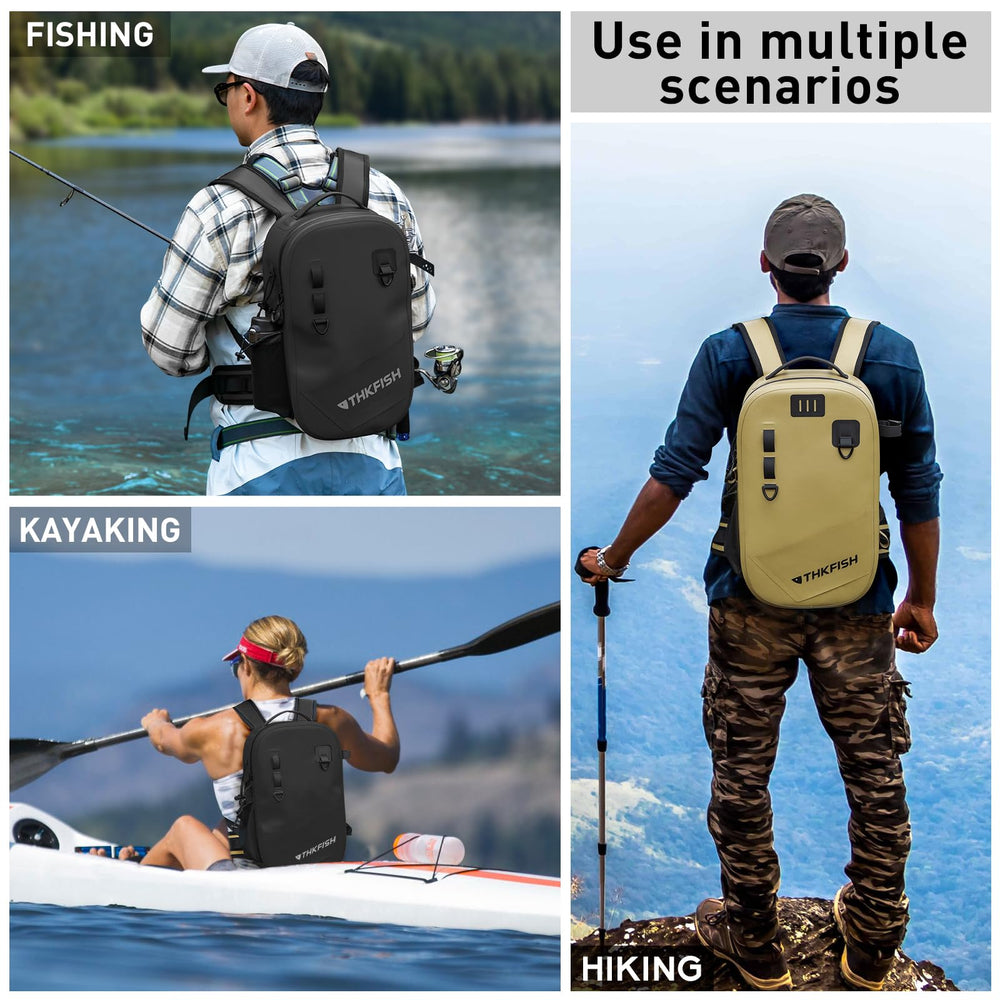 THKFISH IPX8 waterproof backpack outdoor usage for camping or hiking